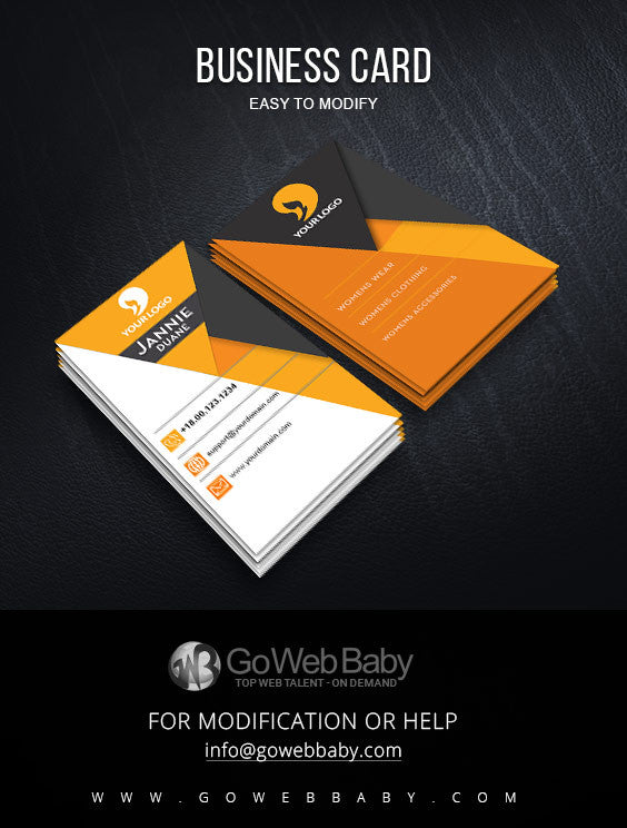 Women's Jewelry Business Card For Website Marketing - GoWebBaby.Com