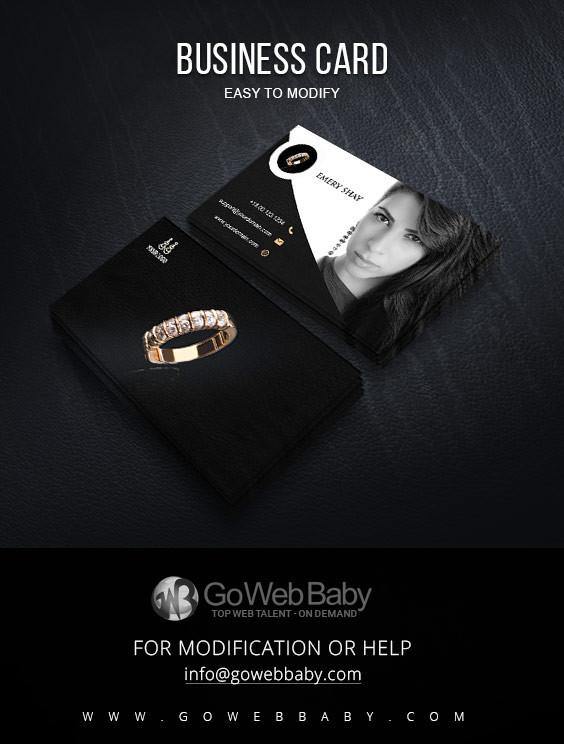 Business card for fashion Jewelry - GoWebBaby.Com